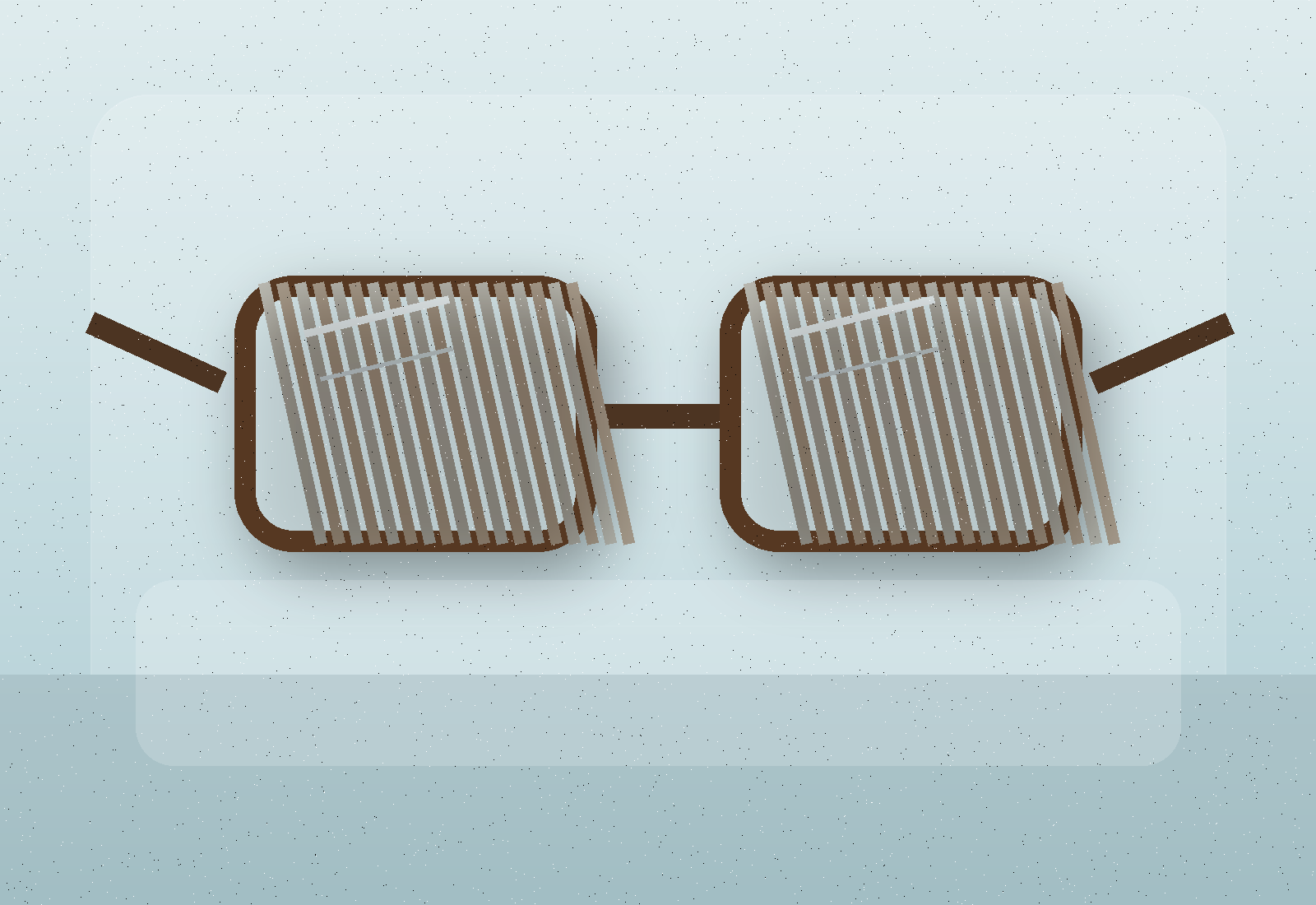 Square tortoiseshell blue-light glasses product render